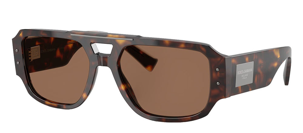Dolce & GabbanaSunglasses - Dolce & Gabbana DG 4482 502/73 Pilot Plastic Havana Sunglasses with Brown Lens - DG_4482_502/73_57mm - Ask Me Wear