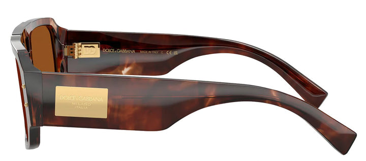 DOLCE & GABBANASunglasses - DOLCE & GABBANA DG 4482F 322273 Pilot Dark Red Havana Acetate Sunglasses with Dark Brown Lens - DG_4482F_322273_57mm - Ask Me Wear