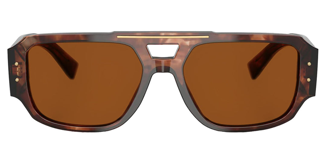 DOLCE & GABBANASunglasses - DOLCE & GABBANA DG 4482F 322273 Pilot Dark Red Havana Acetate Sunglasses with Dark Brown Lens - DG_4482F_322273_57mm - Ask Me Wear