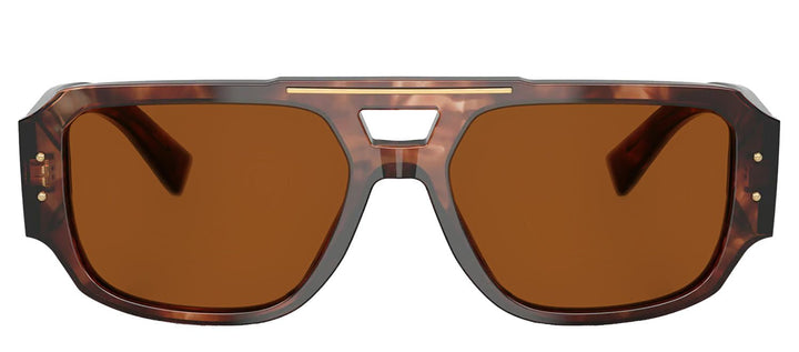 DOLCE & GABBANASunglasses - DOLCE & GABBANA DG 4482F 322273 Pilot Dark Red Havana Acetate Sunglasses with Dark Brown Lens - DG_4482F_322273_57mm - Ask Me Wear