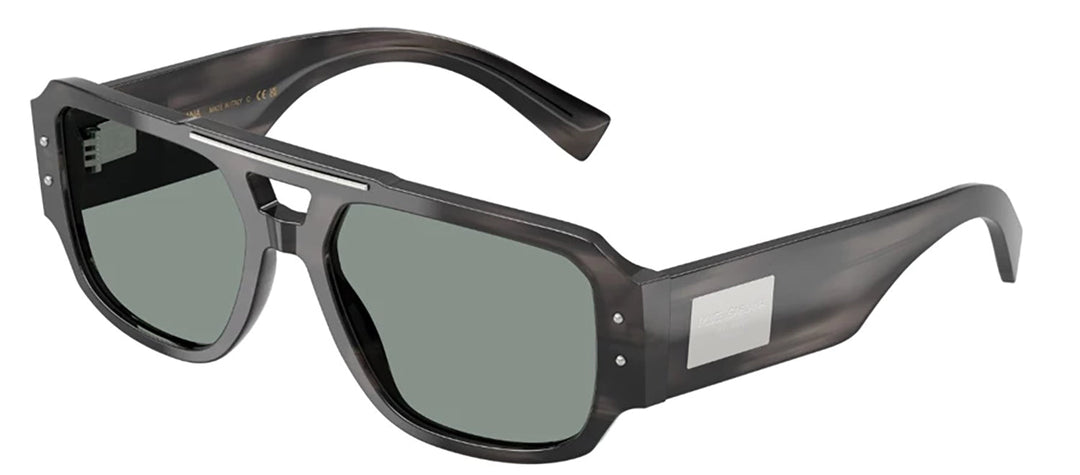 DOLCE & GABBANASunglasses - DOLCE & GABBANA DG 4482F 3440/1 Pilot Striped Grey Acetate Sunglasses with Grey Lens - DG_4482F_3440/1_57mm - Ask Me Wear