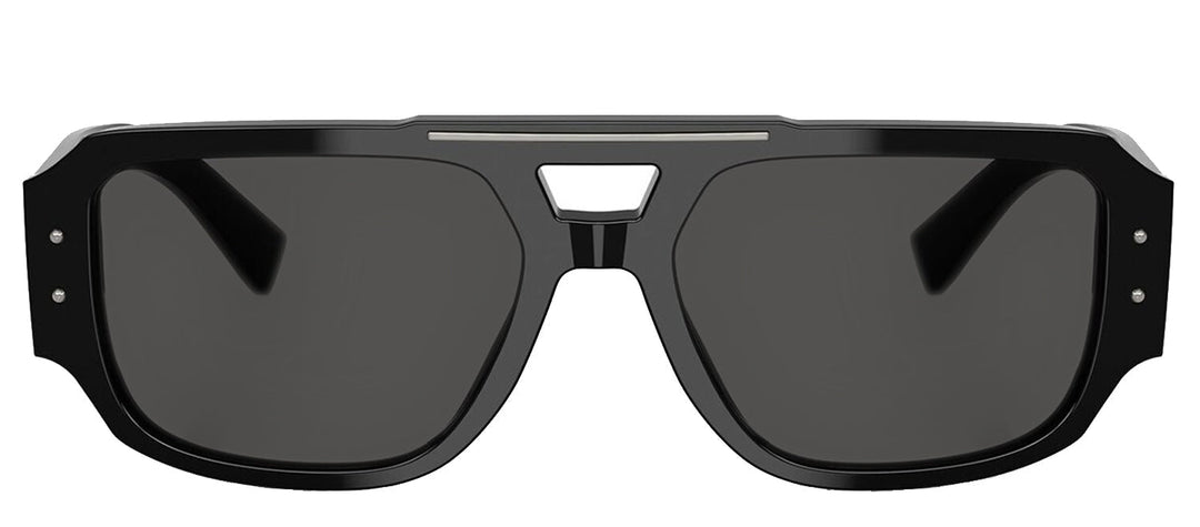 DOLCE & GABBANASunglasses - DOLCE & GABBANA DG 4482F 501/87 Pilot Black Acetate Sunglasses with Dark Grey Lens - DG_4482F_501/87_57mm - Ask Me Wear