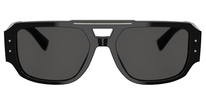 DOLCE & GABBANASunglasses - DOLCE & GABBANA DG 4482F 501/87 Pilot Black Acetate Sunglasses with Dark Grey Lens - DG_4482F_501/87_57mm - Ask Me Wear