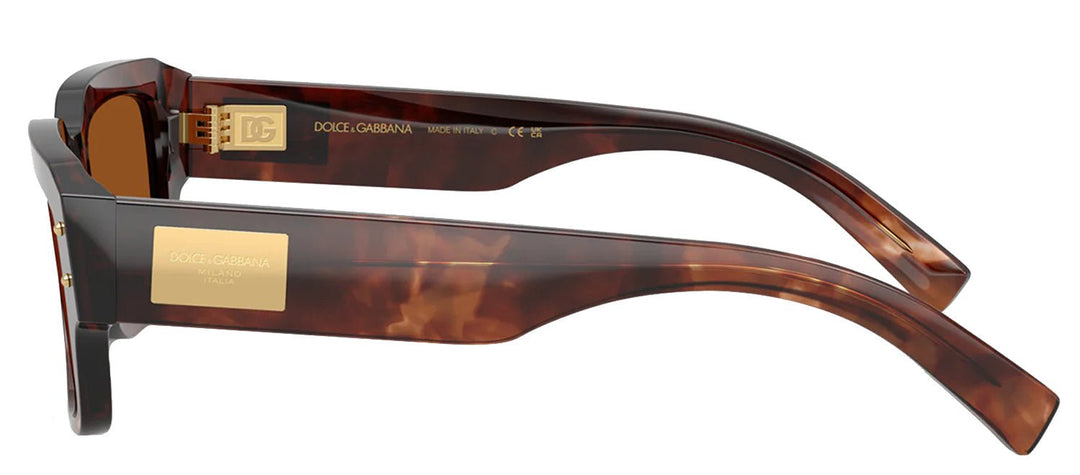 DOLCE & GABBANASunglasses - DOLCE & GABBANA DG 4483 322273 Square Dark Red Havana Acetate Sunglasses with Dark Brown Lens - DG_4483_322273_54mm - Ask Me Wear