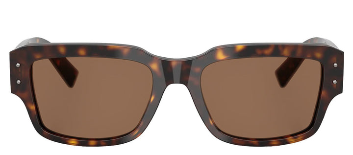 DOLCE & GABBANASunglasses - DOLCE & GABBANA DG 4483 502/73 Square Havana Acetate Sunglasses with Dark Brown Lens - DG_4483_502/73_54mm - Ask Me Wear