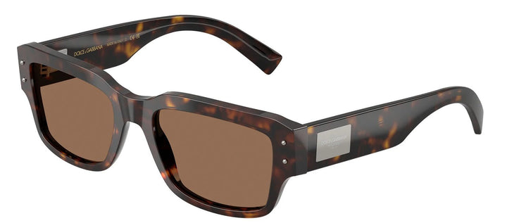 DOLCE & GABBANASunglasses - DOLCE & GABBANA DG 4483 502/73 Square Havana Acetate Sunglasses with Dark Brown Lens - DG_4483_502/73_54mm - Ask Me Wear