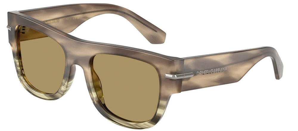 DOLCE & GABBANASunglasses - DOLCE & GABBANA DG 4484 3439/2 Square Havana Green Acetate Sunglasses with Green Olive Lens - DG_4484_3439/2_54mm - Ask Me Wear