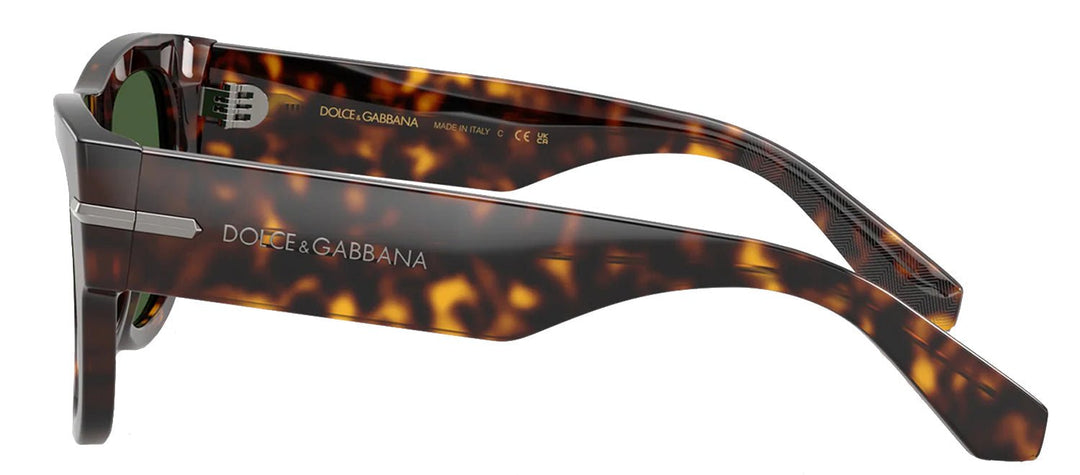 DOLCE & GABBANASunglasses - DOLCE & GABBANA DG 4484 502/71 Square Havana Acetate Sunglasses with Dark Green Lens - DG_4484_502/71_54mm - Ask Me Wear