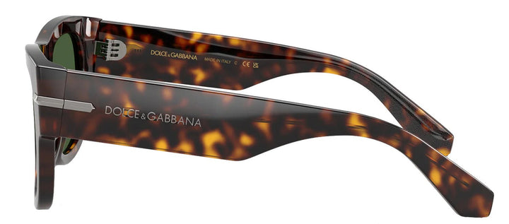 DOLCE & GABBANASunglasses - DOLCE & GABBANA DG 4484 502/71 Square Havana Acetate Sunglasses with Dark Green Lens - DG_4484_502/71_54mm - Ask Me Wear