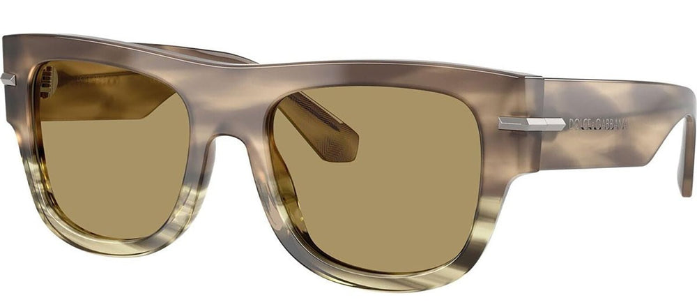 DOLCE & GABBANASunglasses - DOLCE & GABBANA DG 4484F 3439/2 Square Havana Green Acetate Sunglasses with Green Olive Lens - DG_4484F_3439/2_54mm - Ask Me Wear