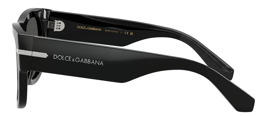 DOLCE & GABBANASunglasses - DOLCE & GABBANA DG 4484F 501/87 Square Black Acetate Sunglasses with Dark Grey Lens - DG_4484F_501/87_54mm - Ask Me Wear
