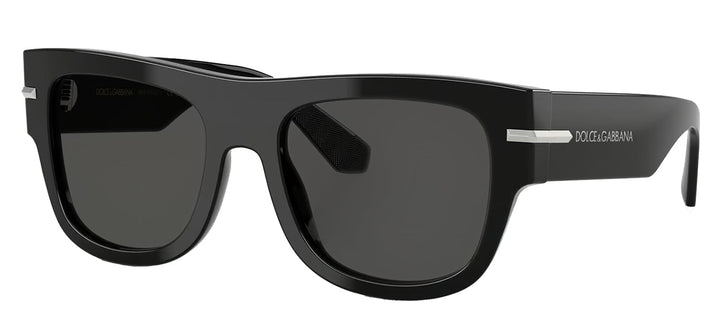 DOLCE & GABBANASunglasses - DOLCE & GABBANA DG 4484F 501/87 Square Black Acetate Sunglasses with Dark Grey Lens - DG_4484F_501/87_54mm - Ask Me Wear