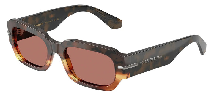 DOLCE & GABBANASunglasses - DOLCE & GABBANA DG 4485 3438M6 Rectangle Havana Warm Brown Acetate Sunglasses with Bordeaux Lens - DG_4485_3438M6_54mm - Ask Me Wear