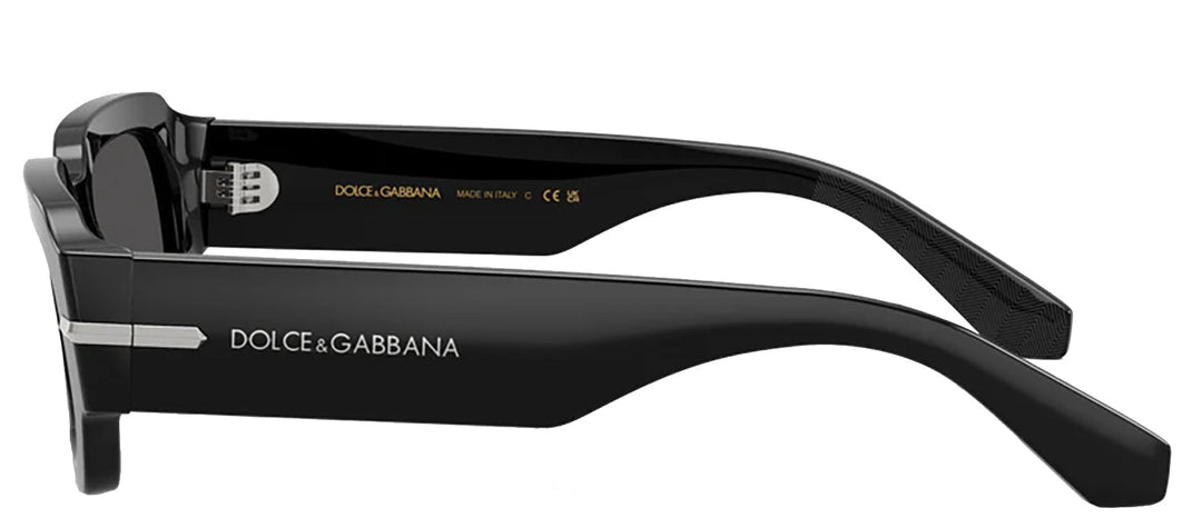 DOLCE & GABBANASunglasses - DOLCE & GABBANA DG 4485 501/87 Rectangle Black Acetate Sunglasses with Dark Grey Lens - DG_4485_501/87_54mm - Ask Me Wear