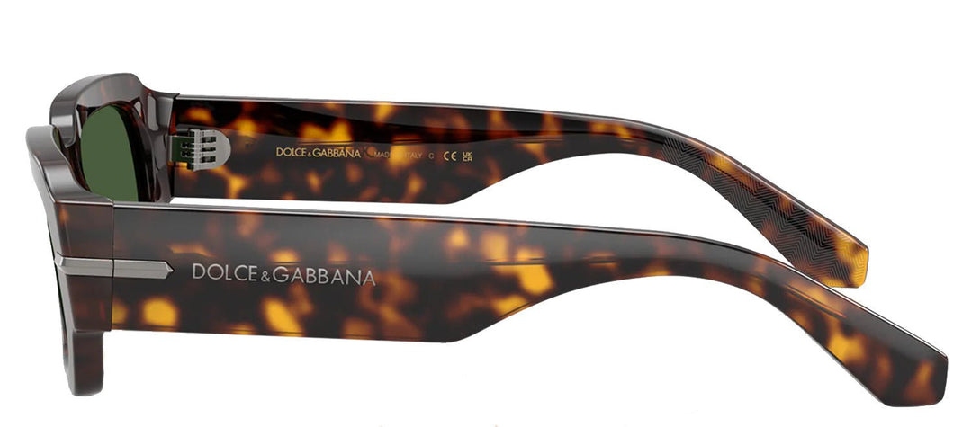 DOLCE & GABBANASunglasses - DOLCE & GABBANA DG 4485 502/71 Rectangle Havana Acetate Sunglasses with Dark Green Lens - DG_4485_502/71_54mm - Ask Me Wear