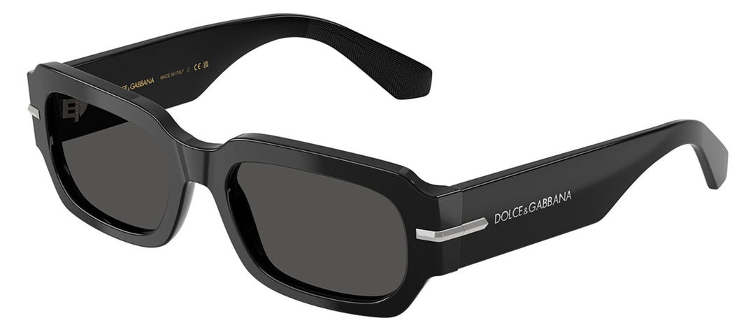 DOLCE & GABBANASunglasses - DOLCE & GABBANA DG 4485F 501/87 Rectangle Black Acetate Sunglasses with Dark Grey Lens - DG_4485F_501/87_54mm - Ask Me Wear