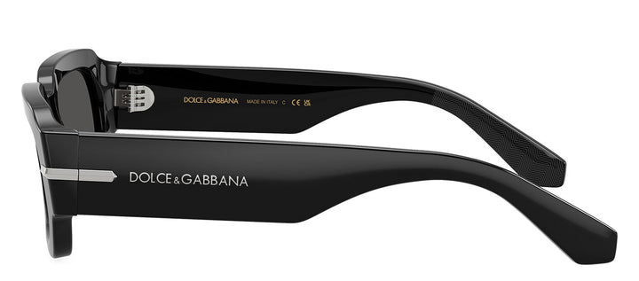 DOLCE & GABBANASunglasses - DOLCE & GABBANA DG 4485F 501/87 Rectangle Black Acetate Sunglasses with Dark Grey Lens - DG_4485F_501/87_54mm - Ask Me Wear