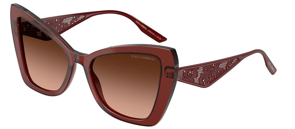 DOLCE & GABBANASunglasses - DOLCE & GABBANA DG 4489 30455M Cat Eye Transparent Bordeaux Acetate Sunglasses with Pink Gradient Grey Lens - DG_4489_30455M_55mm - Ask Me Wear