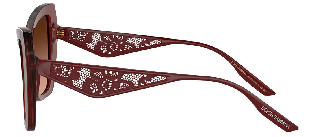 DOLCE & GABBANASunglasses - DOLCE & GABBANA DG 4489 30455M Cat Eye Transparent Bordeaux Acetate Sunglasses with Pink Gradient Grey Lens - DG_4489_30455M_55mm - Ask Me Wear