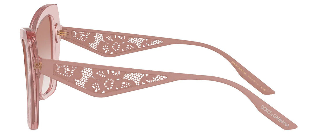 DOLCE & GABBANASunglasses - DOLCE & GABBANA DG 4489 322613 Cat Eye Transparent Powder Pink Acetate Sunglasses with Clear Gradient Brown Lens - DG_4489_322613_55mm - Ask Me Wear