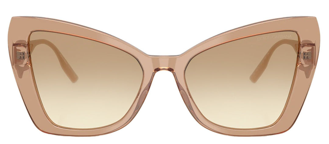 DOLCE & GABBANASunglasses - DOLCE & GABBANA DG 4489 343213 Cat Eye Transparent Camel Acetate Sunglasses with Clear Gradient Light Brown Lens - DG_4489_343213_55mm - Ask Me Wear