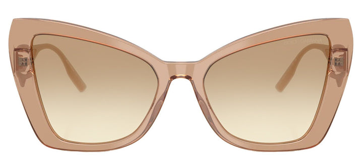 DOLCE & GABBANASunglasses - DOLCE & GABBANA DG 4489 343213 Cat Eye Transparent Camel Acetate Sunglasses with Clear Gradient Light Brown Lens - DG_4489_343213_55mm - Ask Me Wear