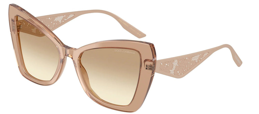 DOLCE & GABBANASunglasses - DOLCE & GABBANA DG 4489 343213 Cat Eye Transparent Camel Acetate Sunglasses with Clear Gradient Light Brown Lens - DG_4489_343213_55mm - Ask Me Wear