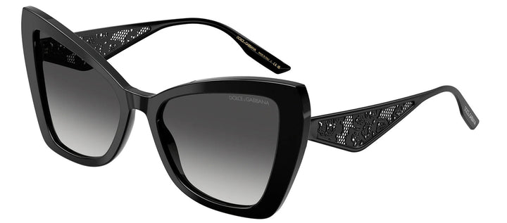 DOLCE & GABBANASunglasses - DOLCE & GABBANA DG 4489 501/8G Cat Eye Black Acetate Sunglasses with Grey Gradient Lens - DG_4489_501/8G_55mm - Ask Me Wear