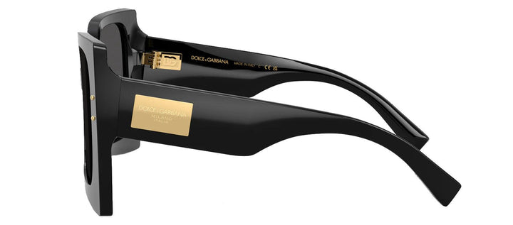DOLCE & GABBANASunglasses - DOLCE & GABBANA DG 4490 501/87 Square Black Acetate Sunglasses with Dark Grey Lens - DG_4490_501/87_53mm - Ask Me Wear