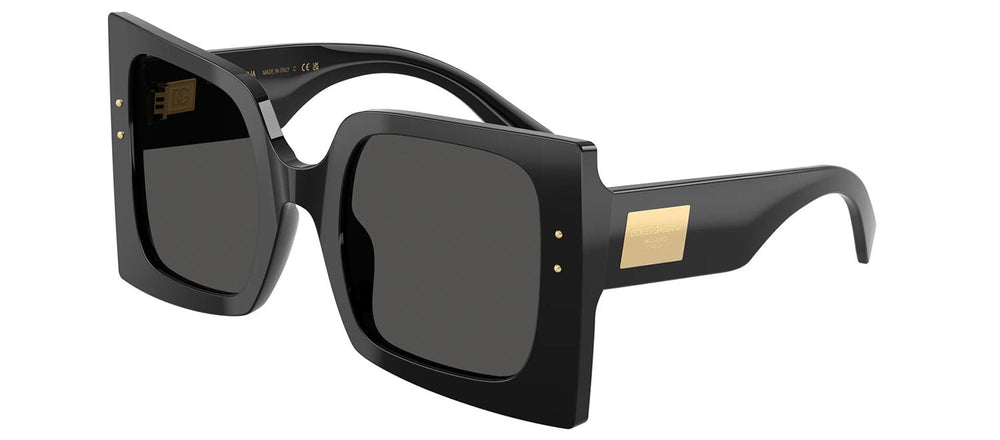 DOLCE & GABBANASunglasses - DOLCE & GABBANA DG 4490 501/87 Square Black Acetate Sunglasses with Dark Grey Lens - DG_4490_501/87_53mm - Ask Me Wear