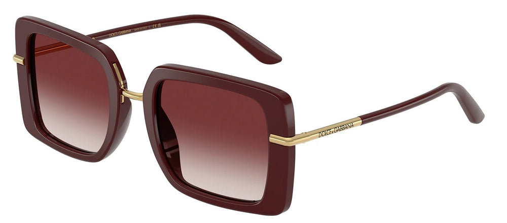 DOLCE & GABBANA Sample Sale DOLCE & GABBANA DG 4491 30918H Square Bordeaux Acetate Sunglasses with Clear Gradient Dark Brandy Lens - Apparel & Accessories > Clothing Accessories > Sunglasses Sunglasses | Designer outlet