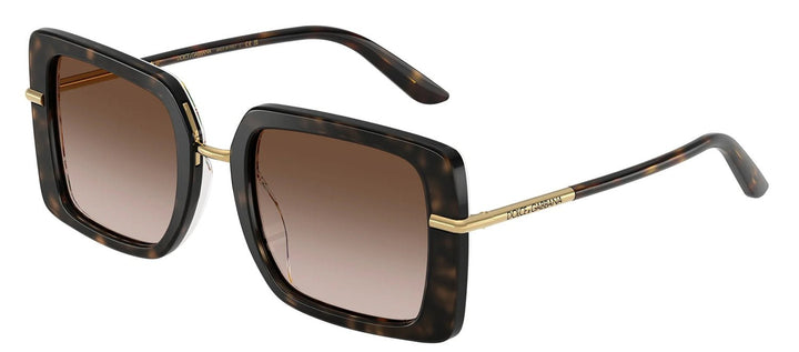 DOLCE & GABBANA Sample Sale DOLCE & GABBANA DG 4491 321713 Square Havana On White Barrow Acetate Sunglasses with Brown Gradient Lens - Apparel & Accessories > Clothing Accessories > Sunglasses Sunglasses | Designer outlet