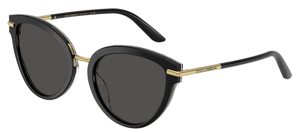 DOLCE & GABBANASunglasses - DOLCE & GABBANA DG 4492 32998G Butterfly Top Black On Leo Acetate Sunglasses with Dark Grey Lens - DG_4492_32998G_55mm - Ask Me Wear
