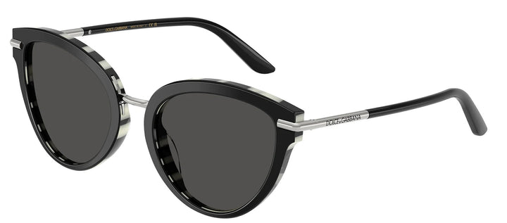 DOLCE & GABBANASunglasses - DOLCE & GABBANA DG 4492 33728G Butterfly Top Black On Zebra Acetate Sunglasses with Dark Grey Lens - DG_4492_33728G_55mm - Ask Me Wear