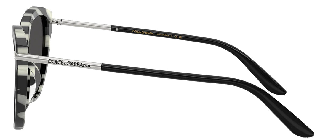 DOLCE & GABBANASunglasses - DOLCE & GABBANA DG 4492 33728G Butterfly Top Black On Zebra Acetate Sunglasses with Dark Grey Lens - DG_4492_33728G_55mm - Ask Me Wear