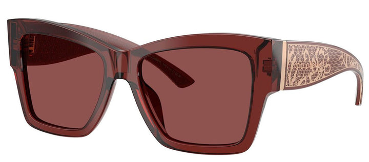 DOLCE & GABBANA Sample Sale DOLCE & GABBANA DG 4493 304575 Square Transparent Bordeaux Acetate Sunglasses with Dark Violet Lens - Apparel & Accessories > Clothing Accessories > Sunglasses Sunglasses | Designer outlet