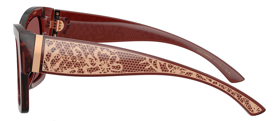 DOLCE & GABBANA Sample Sale DOLCE & GABBANA DG 4493 304575 Square Transparent Bordeaux Acetate Sunglasses with Dark Violet Lens - Apparel & Accessories > Clothing Accessories > Sunglasses Sunglasses | Designer outlet