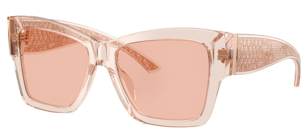 DOLCE & GABBANA Sample Sale DOLCE & GABBANA DG 4493 314884 Square Transparent Rose Acetate Sunglasses with Dark Pink Lens - Apparel & Accessories > Clothing Accessories > Sunglasses Sunglasses | Designer outlet