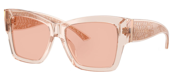 DOLCE & GABBANA Sample Sale DOLCE & GABBANA DG 4493 314884 Square Transparent Rose Acetate Sunglasses with Dark Pink Lens - Apparel & Accessories > Clothing Accessories > Sunglasses Sunglasses | Designer outlet