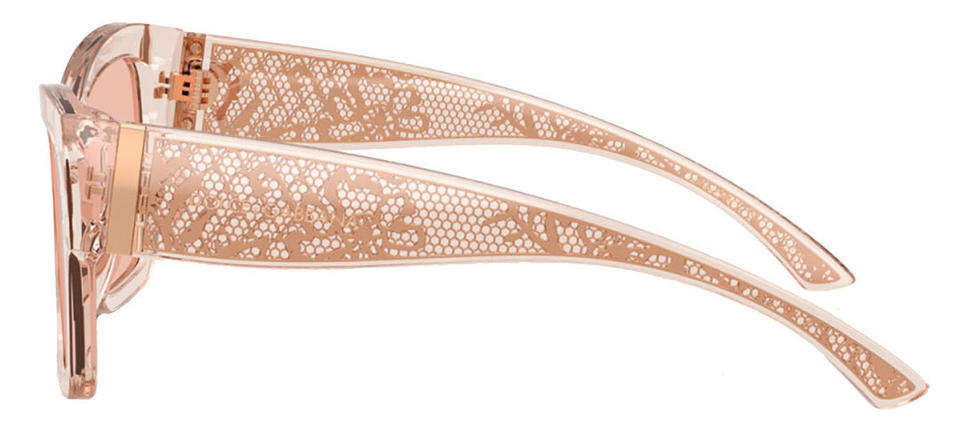 DOLCE & GABBANA Sample Sale DOLCE & GABBANA DG 4493 314884 Square Transparent Rose Acetate Sunglasses with Dark Pink Lens - Apparel & Accessories > Clothing Accessories > Sunglasses Sunglasses | Designer outlet