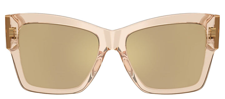 DOLCE & GABBANASunglasses - DOLCE & GABBANA DG 4493 343203 Square Transparent Camel Acetate Sunglasses with Clear Mirror Real Yellow Gold Lens - DG_4493_343203_55mm - Ask Me Wear