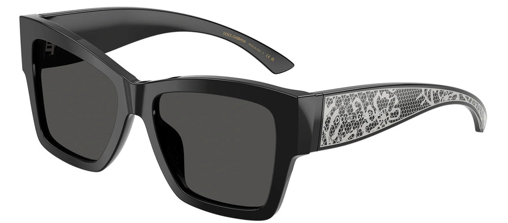 DOLCE & GABBANASunglasses - DOLCE & GABBANA DG 4493 501/87 Square Black Acetate Sunglasses with Dark Grey Lens - DG_4493_501/87_55mm - Ask Me Wear