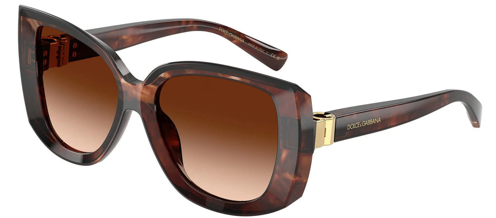 DOLCE & GABBANASunglasses - DOLCE & GABBANA DG 4495 322274 Square Dark Red Havana Acetate Sunglasses with Brown Gradient Lens - DG_4495_322274_56mm - Ask Me Wear
