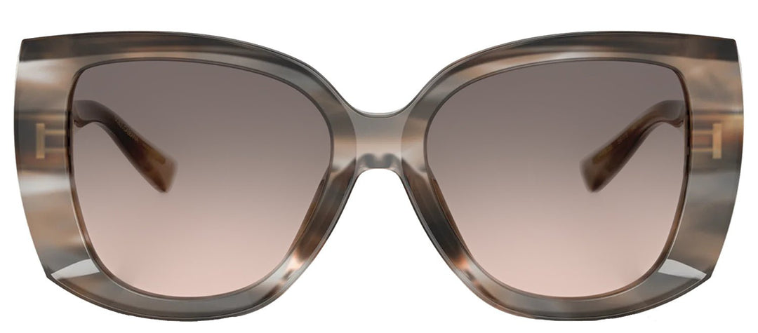 DOLCE & GABBANASunglasses - DOLCE & GABBANA DG 4495 34493B Square Striped Grey Acetate Sunglasses with Pink Gradient Grey Lens - DG_4495_34493B_56mm - Ask Me Wear