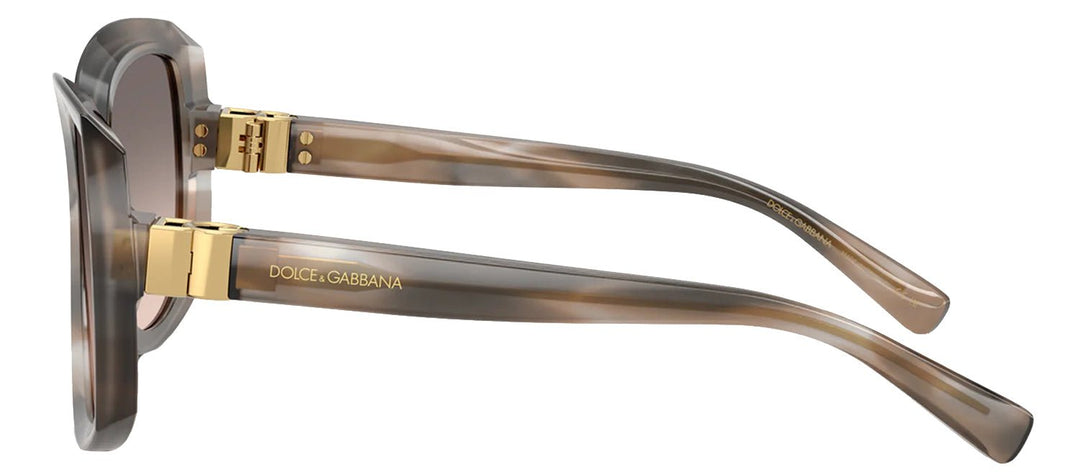 DOLCE & GABBANASunglasses - DOLCE & GABBANA DG 4495 34493B Square Striped Grey Acetate Sunglasses with Pink Gradient Grey Lens - DG_4495_34493B_56mm - Ask Me Wear
