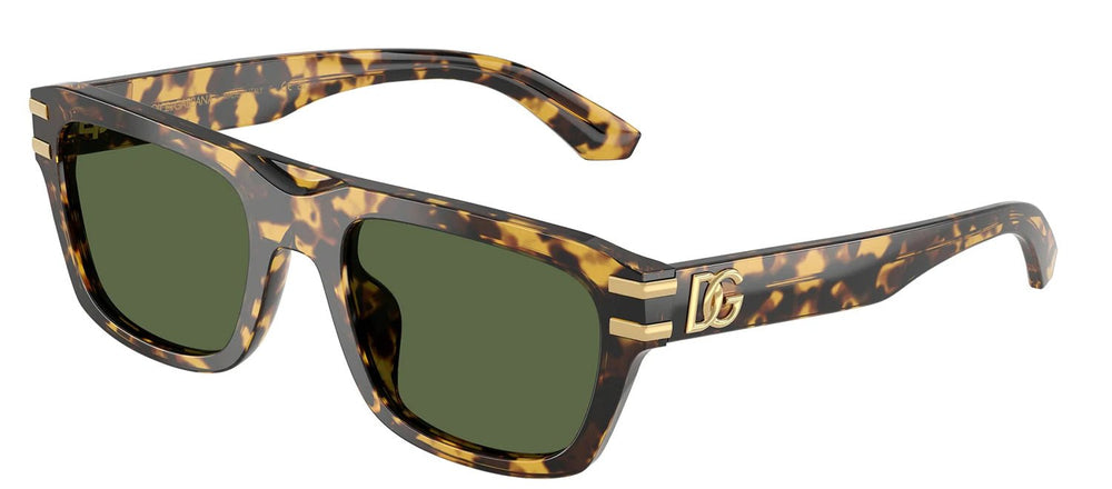 DOLCE & GABBANASunglasses - DOLCE & GABBANA DG 4496 333071 Rectangle Yellow Havana Acetate Sunglasses with Dark Green Lens - DG_4496_333071_54mm - Ask Me Wear