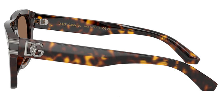 DOLCE & GABBANASunglasses - DOLCE & GABBANA DG 4496 502/73 Rectangle Havana Acetate Sunglasses with Dark Brown Lens - DG_4496_502/73_54mm - Ask Me Wear
