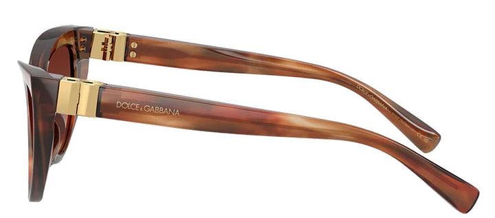 DOLCE & GABBANASunglasses - DOLCE & GABBANA DG 4497 322113 Cat Eye Striped Brown Acetate Sunglasses with Gradient Brown Lens - DG_4497_322113_52mm - Ask Me Wear