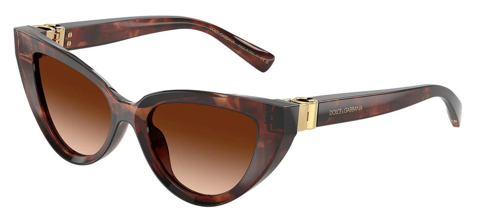 DOLCE & GABBANASunglasses - DOLCE & GABBANA DG 4497 322274 Cat Eye Dark Red Havana Acetate Sunglasses with Brown Gradient Lens - DG_4497_322274_52mm - Ask Me Wear