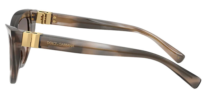 DOLCE & GABBANASunglasses - DOLCE & GABBANA DG 4497 34493B Cat Eye Striped Grey Acetate Sunglasses with Pink Gradient Grey Lens - DG_4497_34493B_52mm - Ask Me Wear